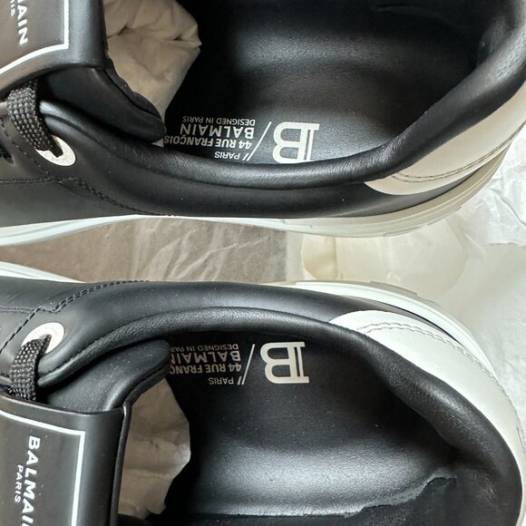 Balmain White & Black Sneakers Size 10 (Mens) - Picture 7 of 10